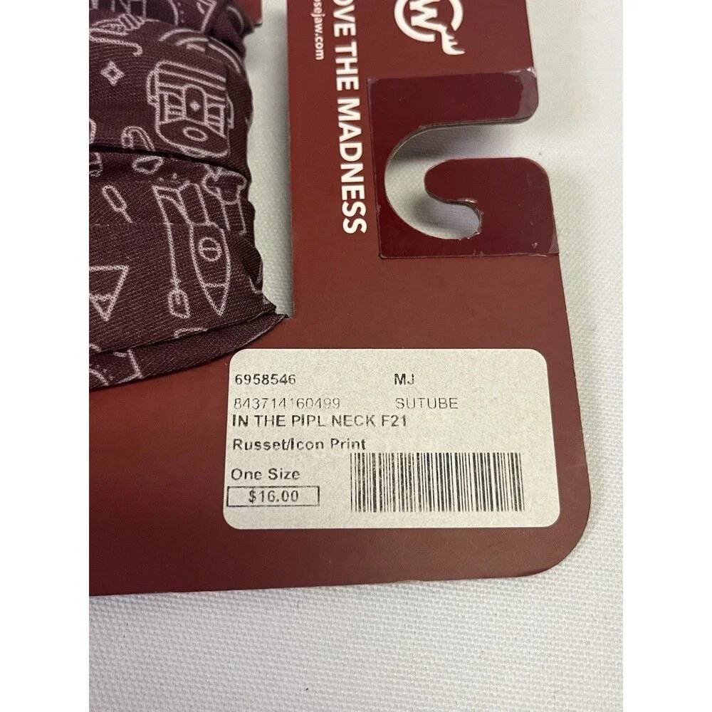 Moosejaw in the Pipeline Neck Tube Russet Icon Print Head Face Covering UV